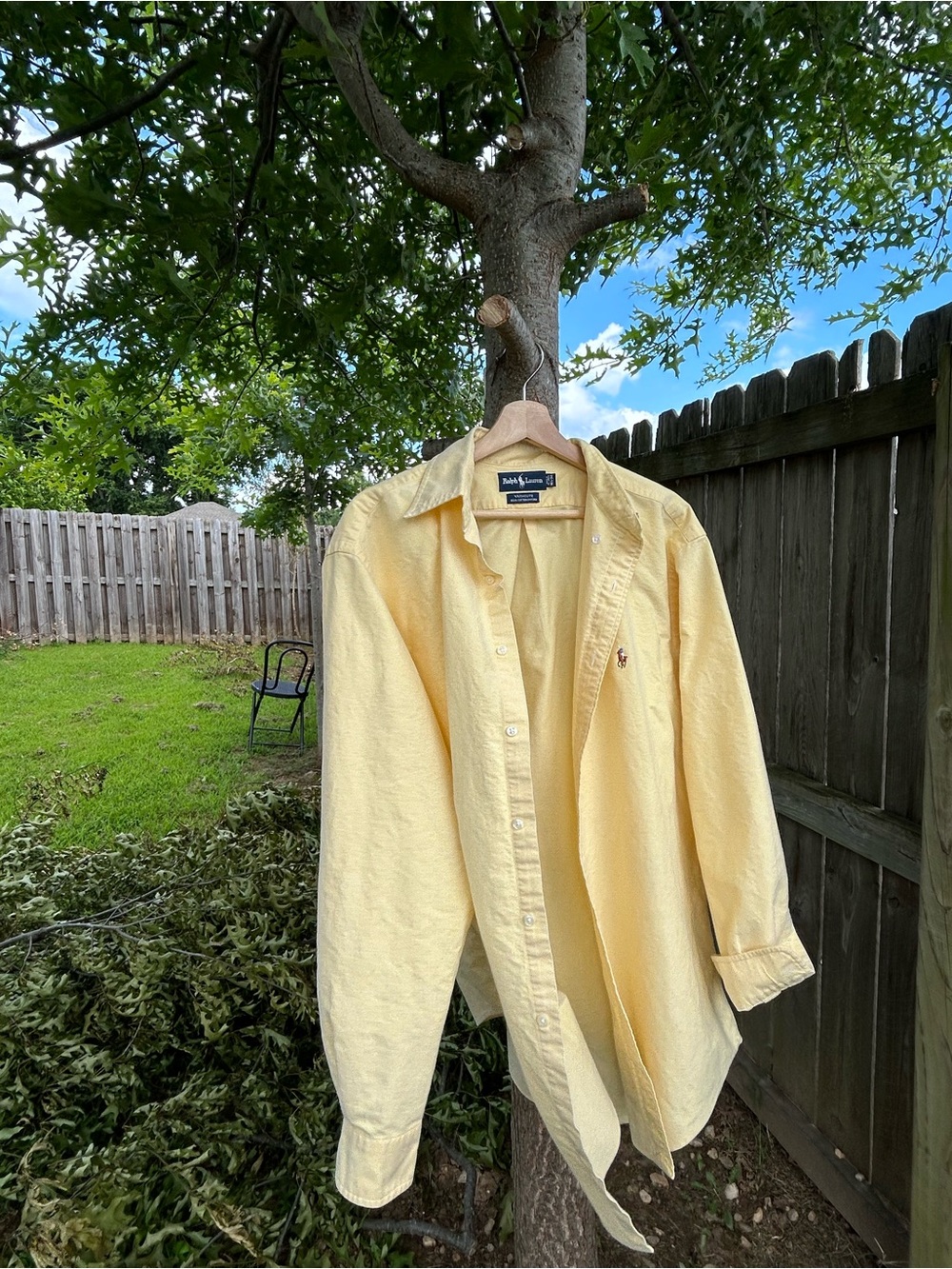 Vintage Ralph Lauren  Yellow Yarmouth Oxford Button-Down Shirt